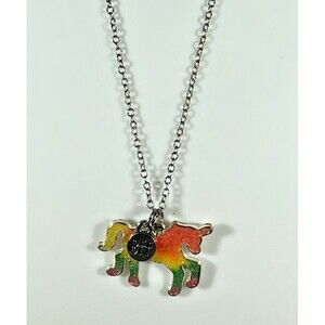 Unicorn Necklace Girl's Jewelry Silver Tone 22" BFF Charm Great Gift Whimsical